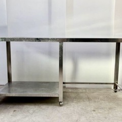 ⭕️受人様決定⭕️ ステンレス作業台 2段タイプ 幅1430×奥行き500×高さ700ｍｍ 作業台 調理台 業務用 厨房用品 厨房機器 飲食店 事業用 屋外 台 棚の画像