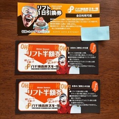 八千穂高原スキー場リフト1日引換券