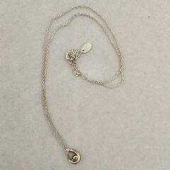 4℃/ヨンドシー　石付ネックレス　SLV　石部分やや変色有　IK...