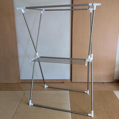 天馬 ポーリッシュ　伸縮式　室内物干し　X型 　PS-01　高さ伸縮 幅伸縮 折り畳み キャスター付 室内干しの画像