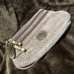 中古　ボルボネーゼ BORBONESE  ハンドバッグ  と財布2点セット うずら柄 　イタリア製の画像