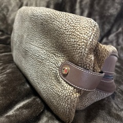 中古　ボルボネーゼ BORBONESE  ハンドバッグ  と財布2点セット うずら柄 　イタリア製の画像