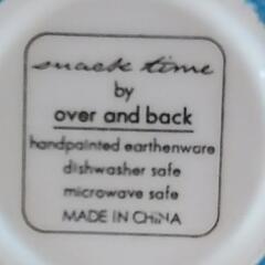 【未使用品】OVER&BACK　手描きの陶器　青の画像
