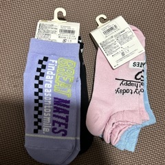 未使用　靴下　キッズ　スニーカーソックス　19〜24cmの画像