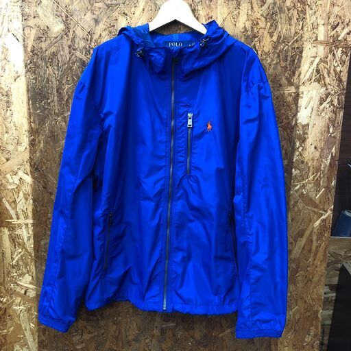 【A535】ナイロンパーカー Ralph Lauren ブルー サイズM