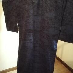 結城紬　正絹袷着物の画像