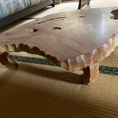 座卓　ローテーブル　一枚板輪切りの画像
