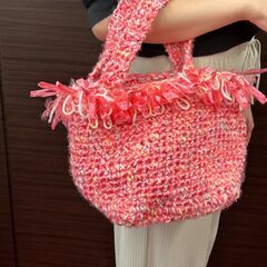 編み物の在宅ワーク❤️　趣味を仕事に⭐️　スキマ時間を利用して、手編みで可愛いバッグを作りませんか。の画像