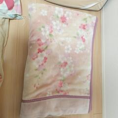 桜　もも色　毛布