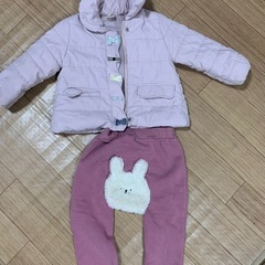 ９０センチ　プティマイン　上着　裏起毛　ズボン　