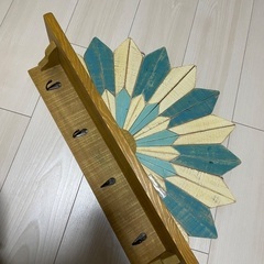 ウォールアート フック付き壁掛け ハンドメイドの画像