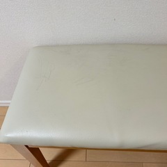 【お譲り先 決定】ディノス 長椅子 ベンチ ダイニング クリームの画像