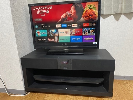 テレビ、テレビ台サウンド付き、Amazon fire TV HD stick