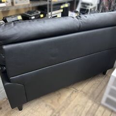 ニトリ 合成皮革 2人用ソファ MK02KD Nシールド BK ブラック 傷・汚れ