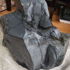 素晴らしい形した鑑賞石那智黒石？26kg立派な鑑賞石。値下げしました。の画像