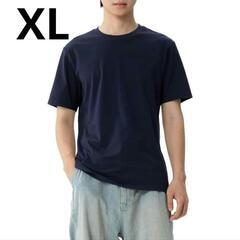 メンズ 半袖 シンプル ベイシック Tシャツ ネイビー XL