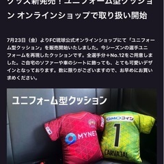 FC琉球 ユニフォームクッションの画像