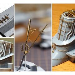 精密ハンドメイド完成品　戦艦大和　1/450の画像