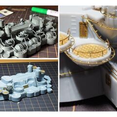 精密ハンドメイド完成品　戦艦大和　1/450の画像