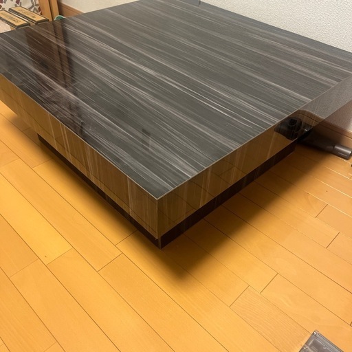 鏡面ローテーブル正方形