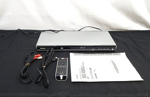 TOSHIBA　東芝DVDビデオプレーヤー　SD-580J　本体　リモコン　説明書　配線