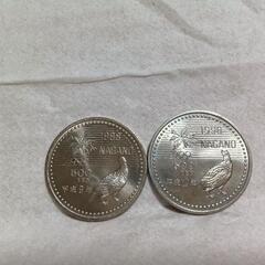 平成9年長野オリンピック記念500円硬貨1枚.平成10年長野オリ記念500円硬貨1枚の画像