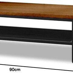 ★無料★　2人掛けソファ　ライトブラウン　幅135cm　ローテーブル付きの画像