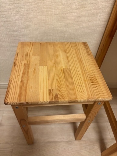 IKEA パイン材木製　スツール