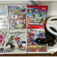 wii マリブラ、マリカー、スマブラ他ソフト計7点とリモコン関係
