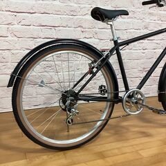 【大人用/アウトレット品】新車整備済 ファットバイク風（キズあり）自転車 27.5インチ 新古自転車 黒色<自転車のオオムラ 静岡店>の画像