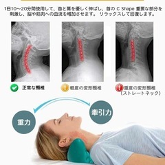 used　ストレートネック ピロー 首 枕　肩凝り　整体　セルフケ　ヨガの画像