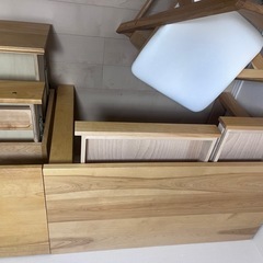 学習机&デスクワゴン&椅子セットの画像