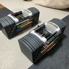 TOP FILM 可変式ブロックダンベル90ポンド 41kg 2個セットシャフト抜き差しでワンタッチ調整の画像