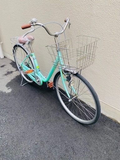オシャレなL型ママチャリの中古自転車。防犯登録も込みの料金です