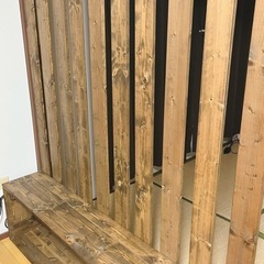 テレビボード&仕切り壁　DIY ウッドオイル塗装済み　端材としてもOK