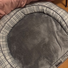 子どものおもちゃのテントと、大型犬用クッションの画像
