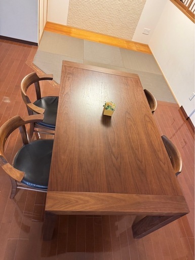 流木アーティスト　オーダーメイド　ダイニングテーブルセット 4人掛けダイニングテーブルセット | 幅150cm 5点セット | ナチュラル