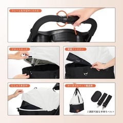 【お値下げしました】新品★分離式 ペットカート 4輪 360°回転 折りたたみ 犬用ベビーカーの画像