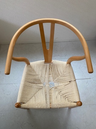【リプロダクト品】ダイニングチェア　Yチェア　白✖︎ウッド