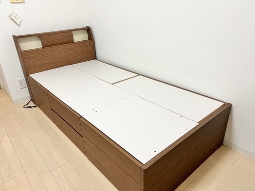 ニトリ　収納付きシングルベッド