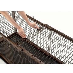 【値下げしました】中古 リッチェル　ペットサークル　木製　犬　ゲージ　伸長可能の画像