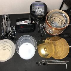 【ドラムセット】即演奏可能　TAMA / CLUB-JAM KIT　Pearl ELIMINATOR　スタンド各種　その他消音シンバル、メッシュヘッドの画像