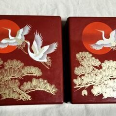 昭和レトロ ｱﾝﾃｨｰｸ・中古 和柄　重箱　お菓子入れ　お弁当箱