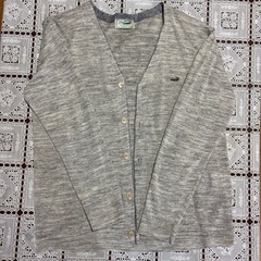 Crocodile グレー カーディガン Lサイズ