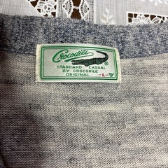 Crocodile グレー カーディガン Lサイズの画像