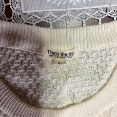 Timely Warning ホワイト ポケット付き Tシャツ Lの画像