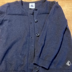 プチバトーカーディガン＆ロンパースセットアップの画像