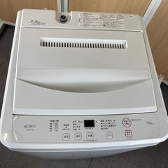 【美品】RORO 全自動洗濯機  YWMT70L 7.0kg 2023年製の画像