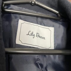 LILY BROWN ダークネイビー ダブルブレスト ロングコートの画像