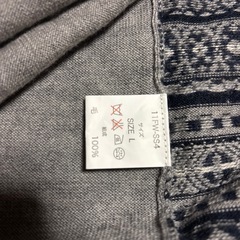 LIMITED EDITION 幾何学模様 カーディガン グレーの画像